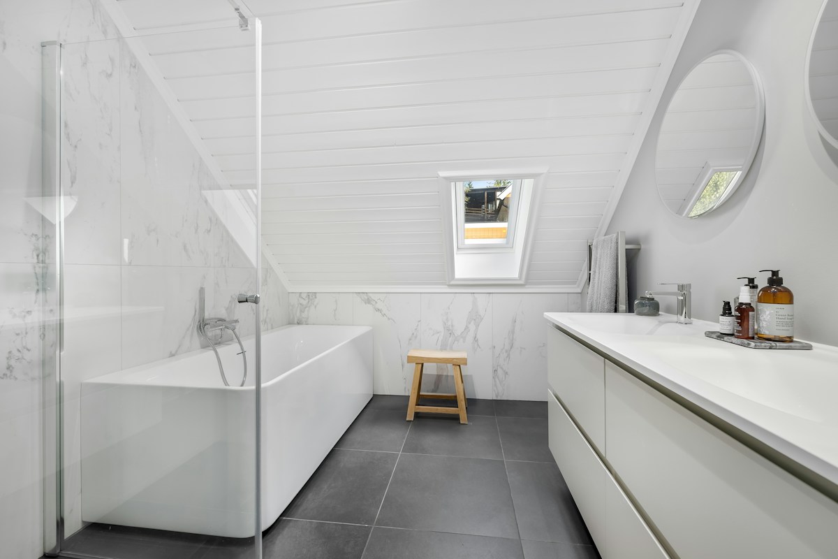 Finished bathroom interior